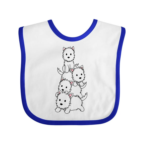Inktastic Kawaii Westie Stack Boys or Girls Baby Bib