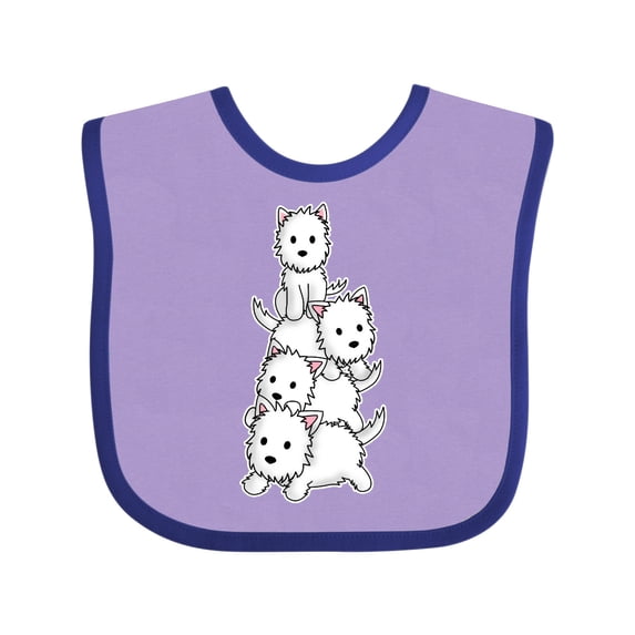 Inktastic Kawaii Westie Stack Boys or Girls Baby Bib