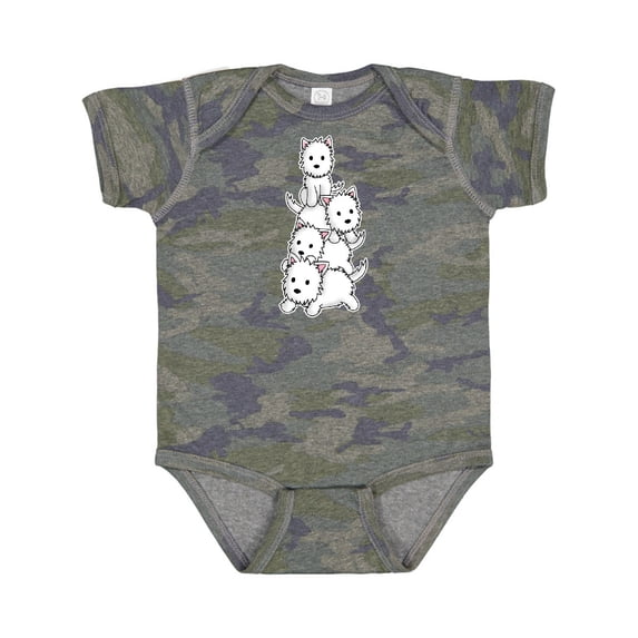 Inktastic Kawaii Westie Stack Boys or Girls Baby Bodysuit