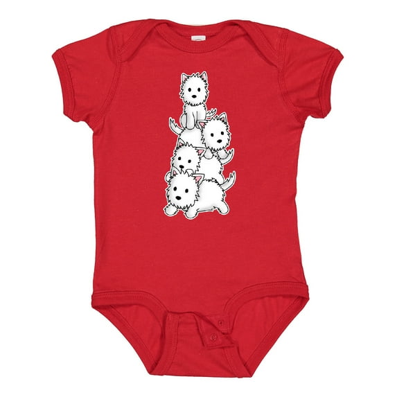 Inktastic Kawaii Westie Stack Boys or Girls Baby Bodysuit