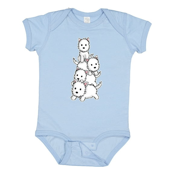 Inktastic Kawaii Westie Stack Boys or Girls Baby Bodysuit