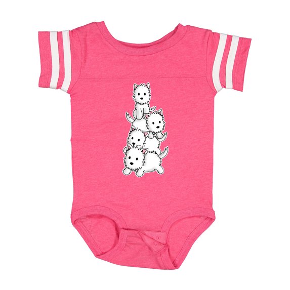 Inktastic Kawaii Westie Stack Boys or Girls Baby Bodysuit