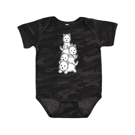 Inktastic Kawaii Westie Stack Boys or Girls Baby Bodysuit