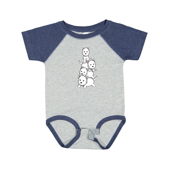 Inktastic Kawaii Westie Stack Boys or Girls Baby Bodysuit
