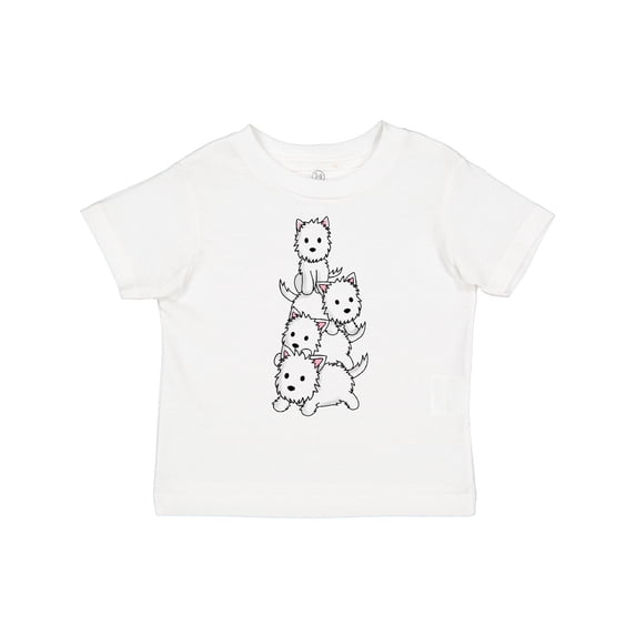 Inktastic Kawaii Westie Stack Boys or Girls Toddler T-Shirt