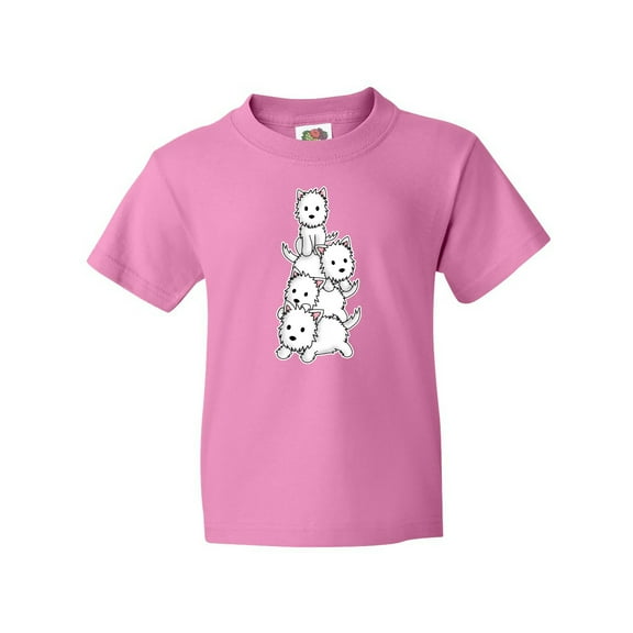 Inktastic Kawaii Westie Stack Youth T-Shirt
