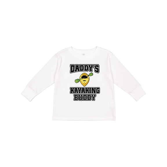 Inktastic Kayak Gifts Daddy Kayaking Buddy Boys or Girls Long Sleeve Toddler T-Shirt