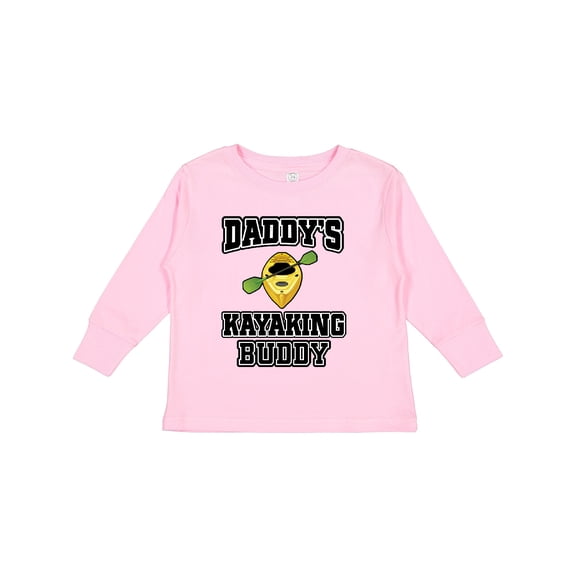 Inktastic Kayak Gifts Daddy Kayaking Buddy Boys or Girls Long Sleeve Toddler T-Shirt