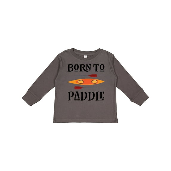 Inktastic Kayaking Born To Paddle Kayak Boys or Girls Long Sleeve Toddler T-Shirt
