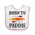 thumbnail image 1 of Inktastic Kayaking Born to Paddle Kayak Boys or Girls Baby Bib, 1 of 4