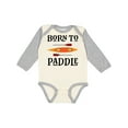 thumbnail image 1 of Inktastic Kayaking Born to Paddle Kayak Boys or Girls Long Sleeve Baby Bodysuit, 1 of 5