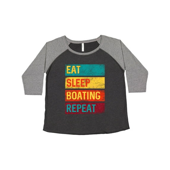 Inktastic Kayaking Canoeing Eat Sleep Boating Repeat Women's Plus Size T-Shirt