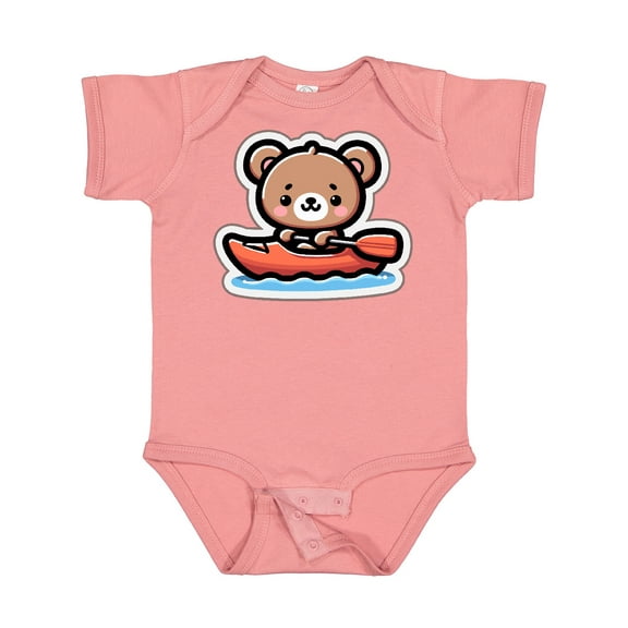 Inktastic Kayaking Future Kayaker Bear Boys or Girls Baby Bodysuit
