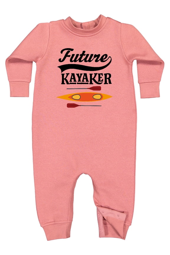 Kayaking Future Kayaker Boating Baby Fleece Romper