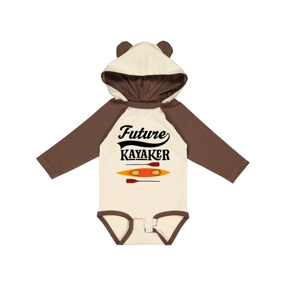 Inktastic Kayaking Future Kayaker Boating Boys or Girls Long Sleeve Baby Bodysuit