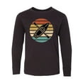 thumbnail image 1 of Inktastic Kayaking Gift Retro Kayak Boating Long Sleeve Youth T-Shirt, 1 of 5