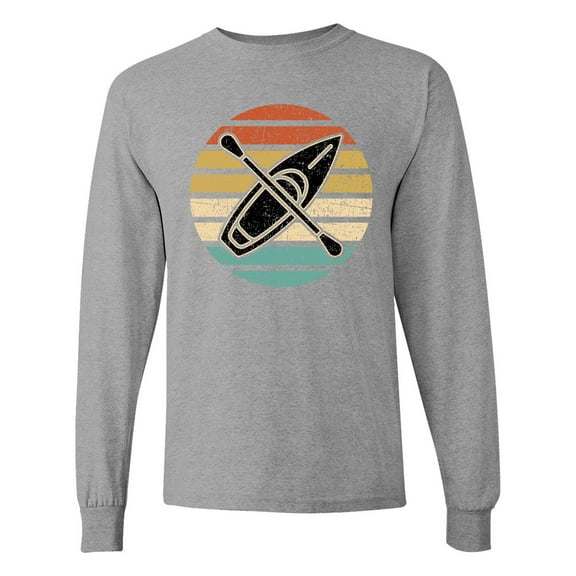 Inktastic Kayaking Retro Kayak Boating Long Sleeve T-Shirt