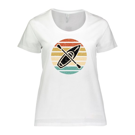 Inktastic Kayaking Retro Kayak Boating Women's Plus Size T-Shirt