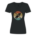 thumbnail image 1 of Inktastic Kayaking Retro Kayak Boating Women's V-Neck T-Shirt, 1 of 5