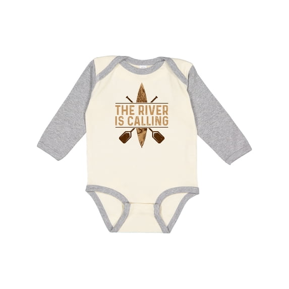 Inktastic Kayaking River is Calling Kayak Boys or Girls Long Sleeve Baby Bodysuit