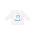 thumbnail image 1 of Inktastic Keep Calm Go To The Beach Boys or Girls Long Sleeve Toddler T-Shirt, 1 of 5