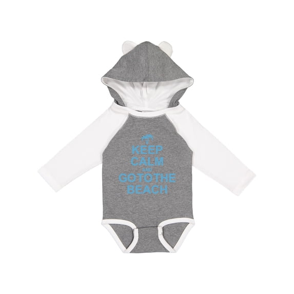 Inktastic Keep Calm Go to the Beach Boys or Girls Long Sleeve Baby Bodysuit