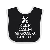 Inktastic Keep Calm My Grandpa Can Fix It Boys or Girls Baby Bib