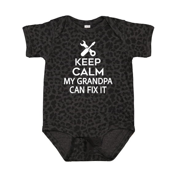 Inktastic Keep Calm My Grandpa Can Fix It Boys or Girls Baby Bodysuit