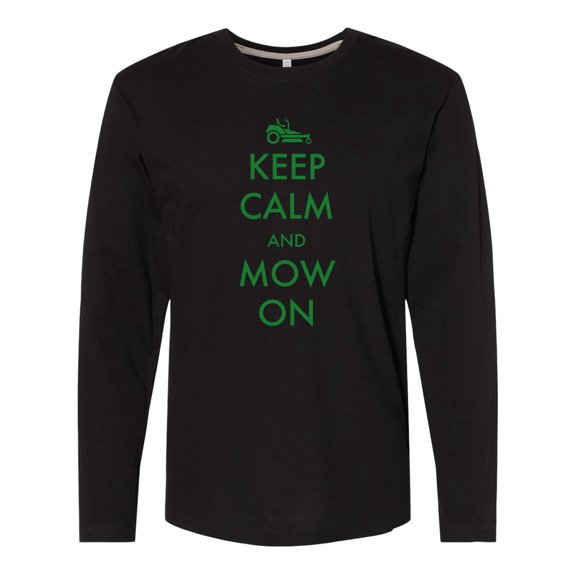 Inktastic Keep Calm and Mow On Zero Turn Long Sleeve T-Shirt