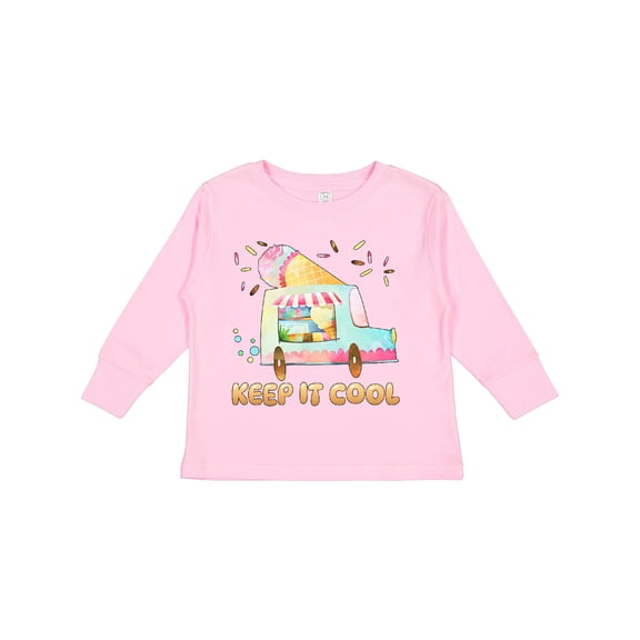 Inktastic Keep It Cool Ice Cream Truck Boys or Girls Long Sleeve Toddler T-Shirt