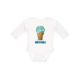 thumbnail image 1 of Inktastic Keep It Cool Melting Earth Ice Cream Cone Boys or Girls Long Sleeve Baby Bodysuit, 1 of 5