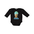 thumbnail image 1 of Inktastic Keep It Cool Melting Earth Ice Cream Cone Boys or Girls Long Sleeve Baby Bodysuit, 1 of 5