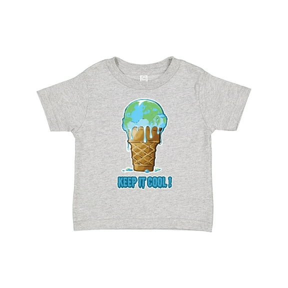 Inktastic Keep It Cool Melting Earth Ice Cream Cone Boys or Girls Toddler T-Shirt