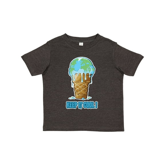 Inktastic Keep It Cool Melting Earth Ice Cream Cone Boys or Girls Toddler T-Shirt