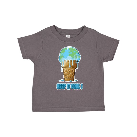 Inktastic Keep It Cool Melting Earth Ice Cream Cone Boys or Girls Toddler T-Shirt
