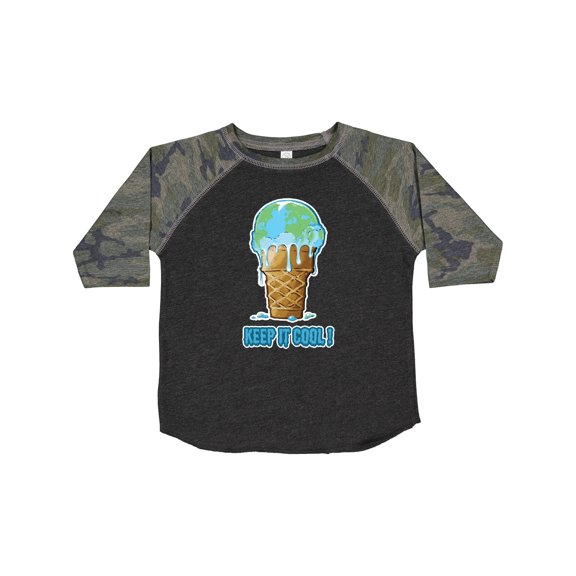 Inktastic Keep It Cool Melting Earth Ice Cream Cone Boys or Girls Toddler T-Shirt