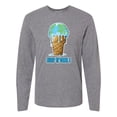 thumbnail image 1 of Inktastic Keep It Cool Melting Earth Ice Cream Cone Long Sleeve T-Shirt, 1 of 5