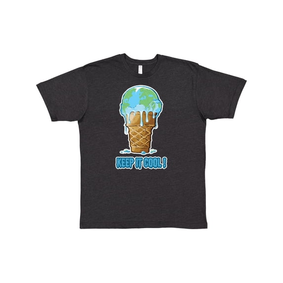Inktastic Keep It Cool Melting Earth Ice Cream Cone T-Shirt
