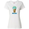 thumbnail image 1 of Inktastic Keep It Cool Melting Earth Ice Cream Cone Women's T-Shirt, 1 of 5