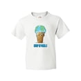 thumbnail image 1 of Inktastic Keep It Cool Melting Earth Ice Cream Cone Youth T-Shirt, 1 of 5
