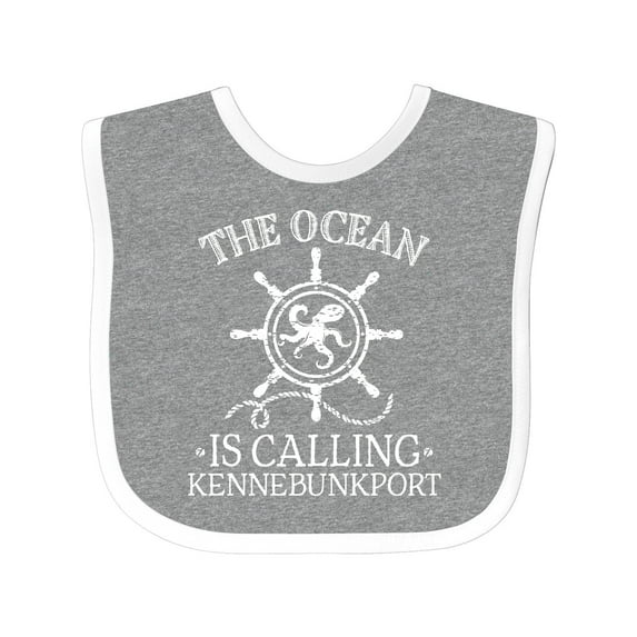 Inktastic Kennebunkport Maine Boys or Girls Baby Bib