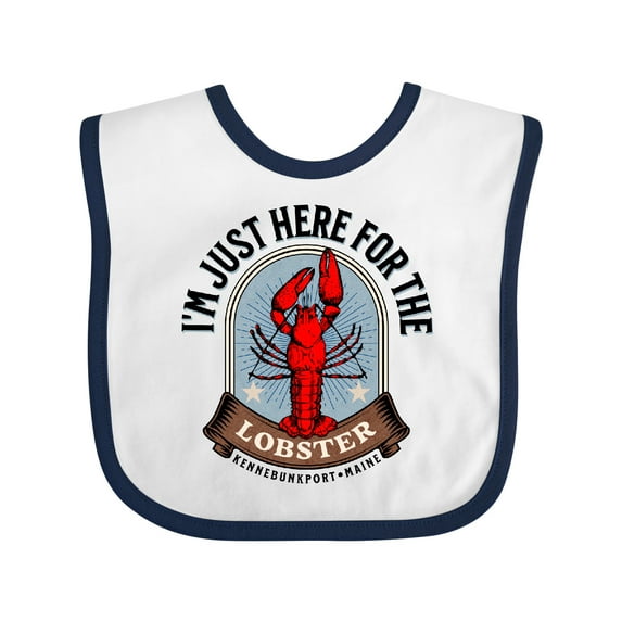 Inktastic Kennebunkport Maine Lobster Boys or Girls Baby Bib