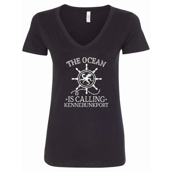 Inktastic Kennebunkport Maine Women's V-Neck T-Shirt