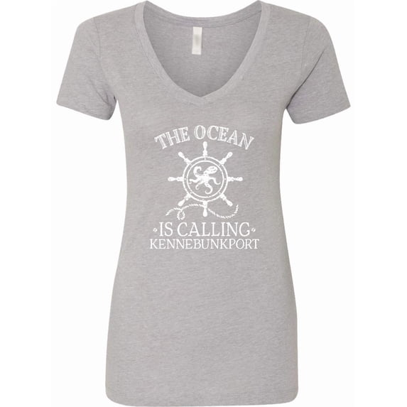 Inktastic Kennebunkport Maine Women's V-Neck T-Shirt