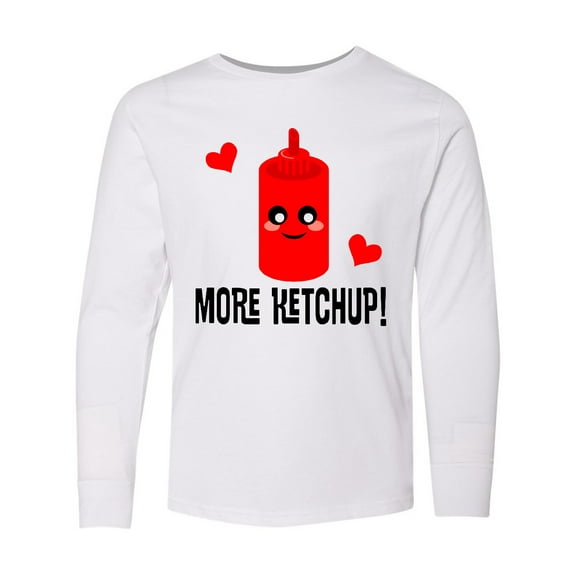 Inktastic Ketchup Lover Funny Long Sleeve Youth T-Shirt
