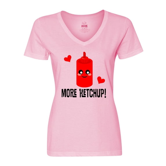 Inktastic Ketchup Lover Funny Women's V-Neck T-Shirt