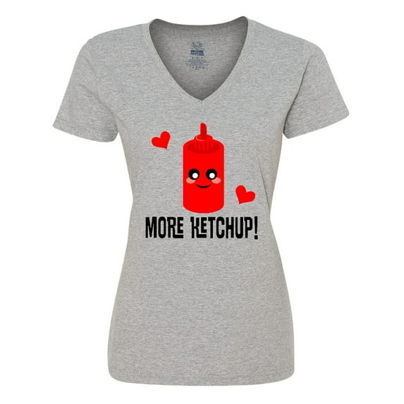 Inktastic Ketchup Lover Funny Women's V-Neck T-Shirt