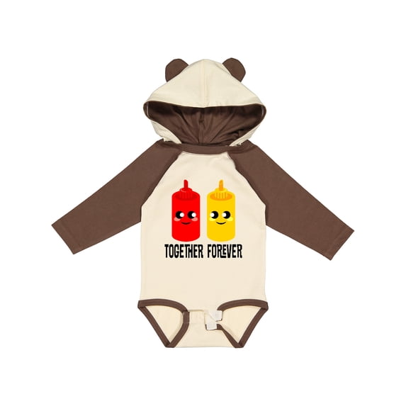Inktastic Ketchup and Mustard Gift Boys or Girls Long Sleeve Baby Bodysuit