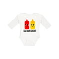 thumbnail image 1 of Inktastic Ketchup and Mustard Gift Boys or Girls Long Sleeve Baby Bodysuit, 1 of 5