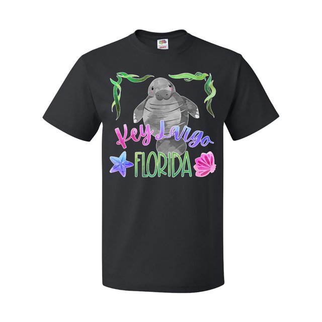 Inktastic Key Largo Florida Cute Swimming Manatee T-Shirt